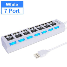 Load image into Gallery viewer, USB Hub 2.0 Multi USB Port 4/7 Ports Hub USB High Speed Hab With on/off Switch USB Splitter For PC Computer Accessories