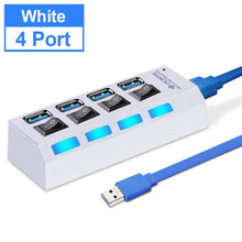 Load image into Gallery viewer, USB Hub 3.0 USB Splitter Multi USB 2.0 Hub Multiple 4/7 Port Hab Splitters With Power Adapter Computer Accessories Hub For PC
