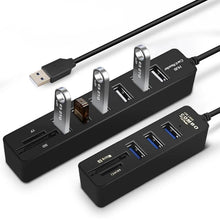 Load image into Gallery viewer, USB Hub 3.0 Multi USB 3.0 Hub USB Splitter High Speed 3 6 Ports 2.0 Hab TF SD Card Reader All In One For PC Computer Accessories

