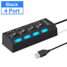 Load image into Gallery viewer, USB Hub 2.0 Multi USB Port 4/7 Ports Hub USB High Speed Hab With on/off Switch USB Splitter For PC Computer Accessories
