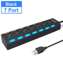 Load image into Gallery viewer, USB Hub 2.0 Multi USB Port 4/7 Ports Hub USB High Speed Hab With on/off Switch USB Splitter For PC Computer Accessories

