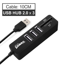 Load image into Gallery viewer, USB Hub 3.0 Multi USB 3.0 Hub USB Splitter High Speed 3 6 Ports 2.0 Hab TF SD Card Reader All In One For PC Computer Accessories
