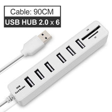 Load image into Gallery viewer, USB Hub 3.0 Multi USB 3.0 Hub USB Splitter High Speed 3 6 Ports 2.0 Hab TF SD Card Reader All In One For PC Computer Accessories
