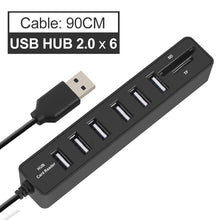 Load image into Gallery viewer, USB Hub 3.0 Multi USB 3.0 Hub USB Splitter High Speed 3 6 Ports 2.0 Hab TF SD Card Reader All In One For PC Computer Accessories
